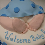 Blue Baby Rump Cake