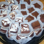 A tray of irresistable bite-sized brownies