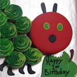 The Hungry Catepillar made of cupcakes