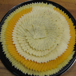 Cheese Tray in a spiral from the Gristmill Deli