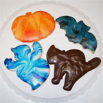 Halloween cookie cutouts - pumpkins, cats, bats, ghosts