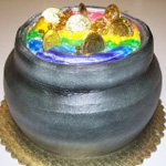 Carved Pot of Gold Cake, a Gristmill custom cake
