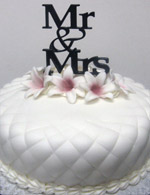 Quilted fondant wedding cake.