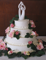 Red velvet wedding cake