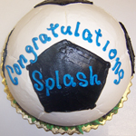 3-D Soccer ball cake