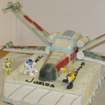 Star Wars X-wing cake