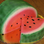 3-D watermelon cake
