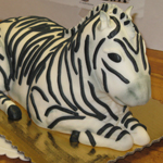 3-D Zebra Birthday Cake.
